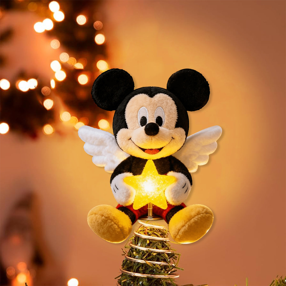Merry Christmas - Personalized Mouse LED Light Tree Topper