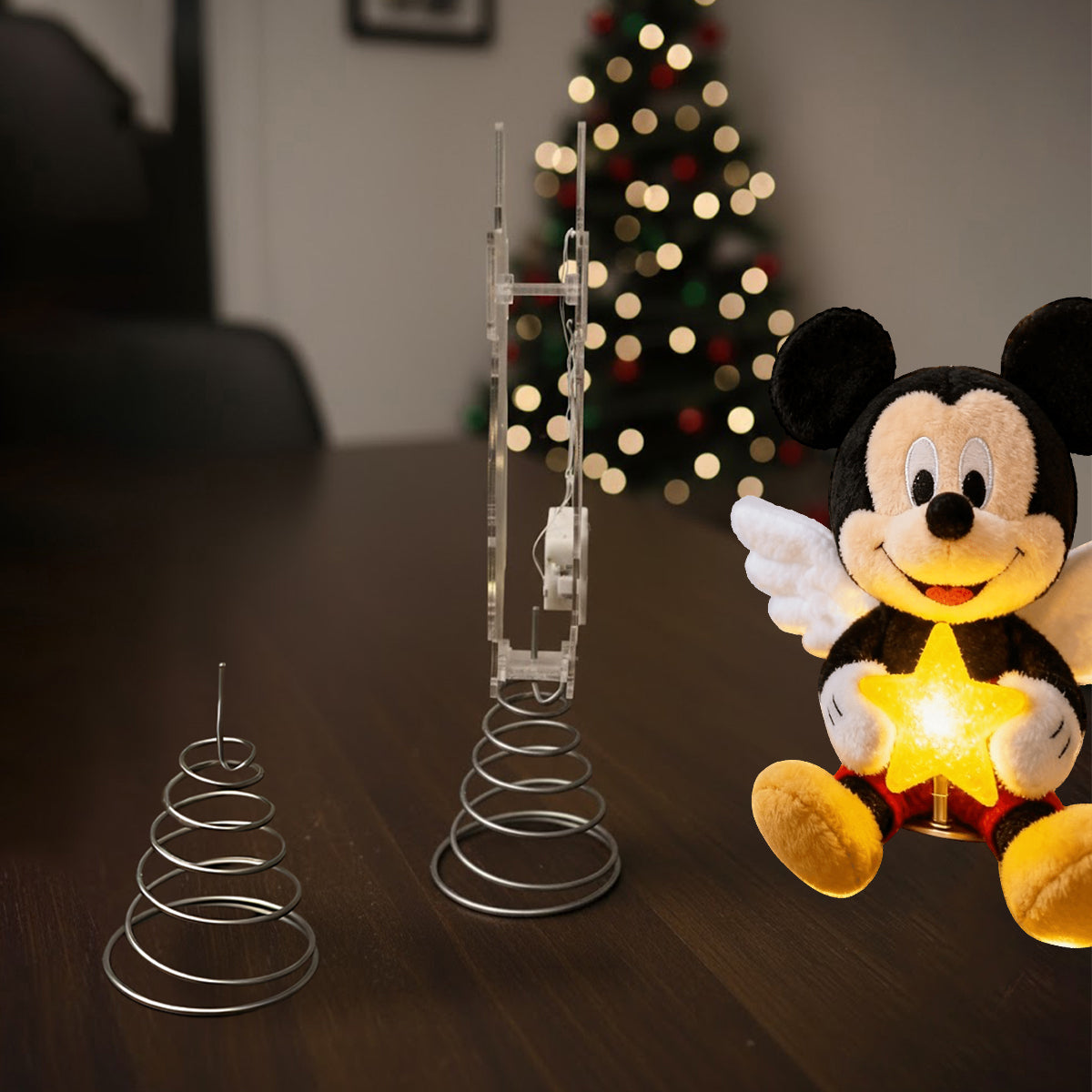 Merry Christmas - Personalized Mouse LED Light Tree Topper