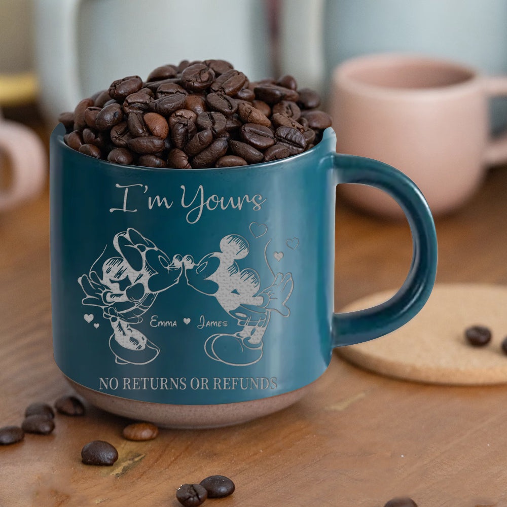 I'm Yours - Personalized Mouse Engraved Pottery Mug