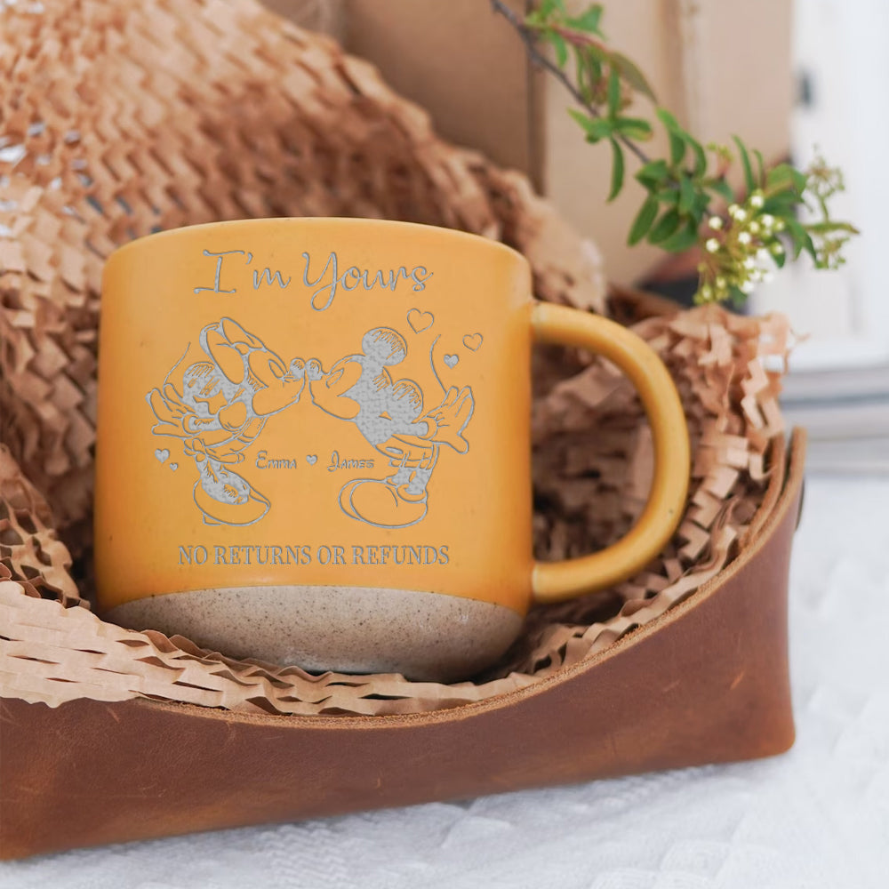 I'm Yours - Personalized Mouse Engraved Pottery Mug