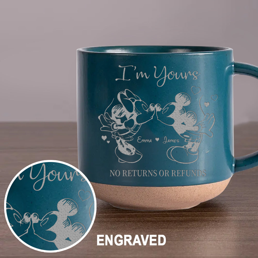 I'm Yours - Personalized Mouse Engraved Pottery Mug