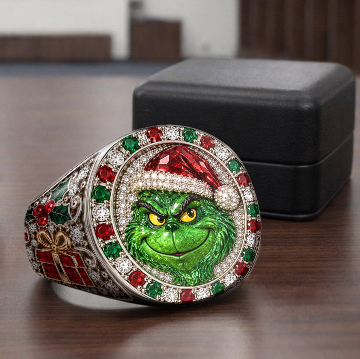 Merry Grinchmas - Personalized Stole Christmas Signet Ring