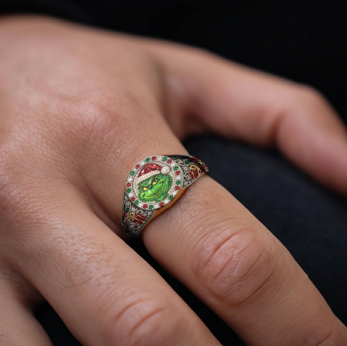 Merry Grinchmas - Personalized Stole Christmas Signet Ring