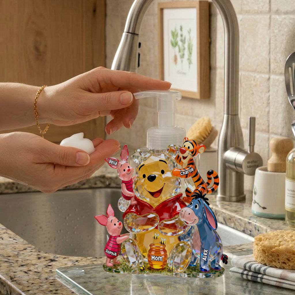 Mama Bear - Personalized Yellow Bear Pump Dispenser