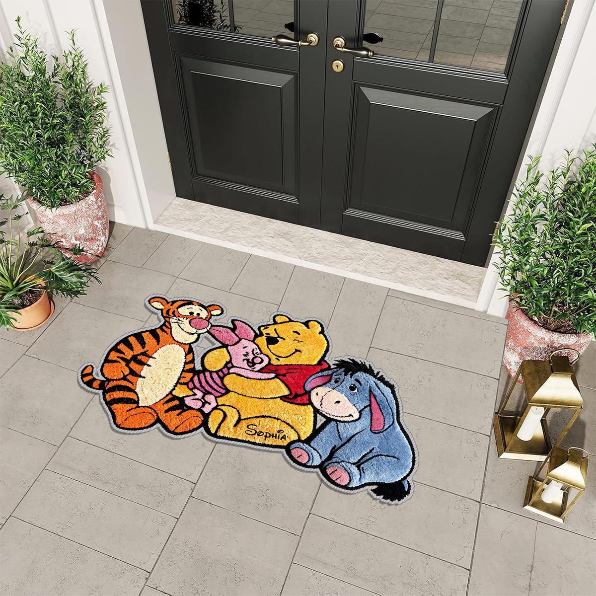 Friends - Personalized Yellow Bear Non-Slip Tufted Rug