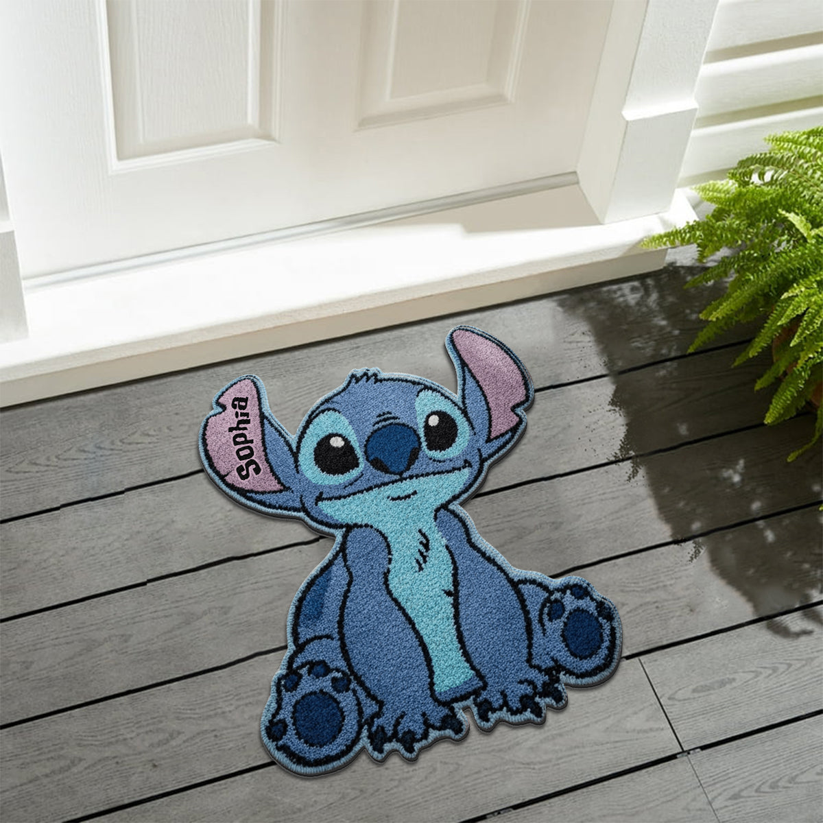 Ohana Means Family - Personalized Ohana Shaped Doormat/ Rug