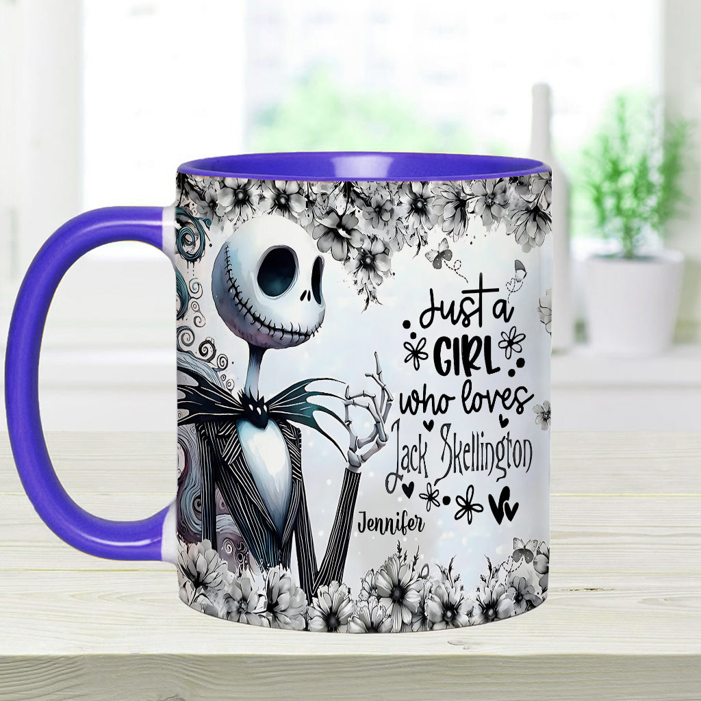 Just A Girl Who Loves Nightmare - Personalized Nightmare Accent Mug