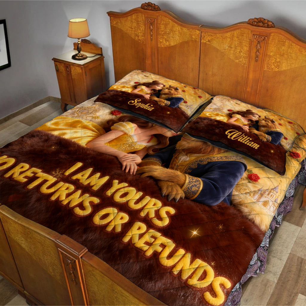 I'm Your No Return Or Refunds - Personalized Beauty And The Beast Quilt Set
