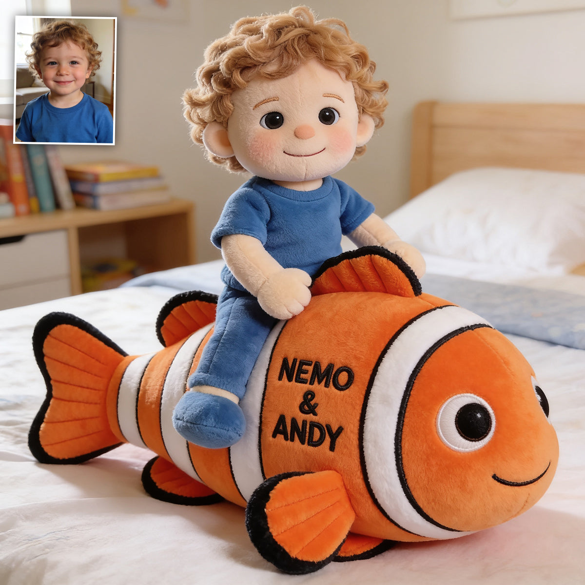 My Ocean Buddy - Personalized Fish Finding Premium Faux Fur Pillow