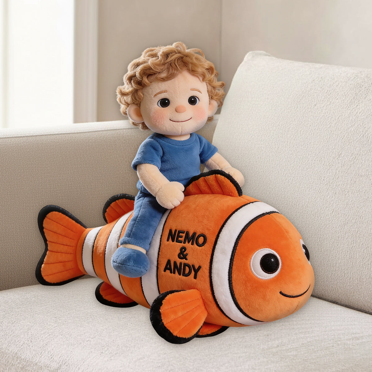 My Ocean Buddy - Personalized Fish Finding Premium Faux Fur Pillow