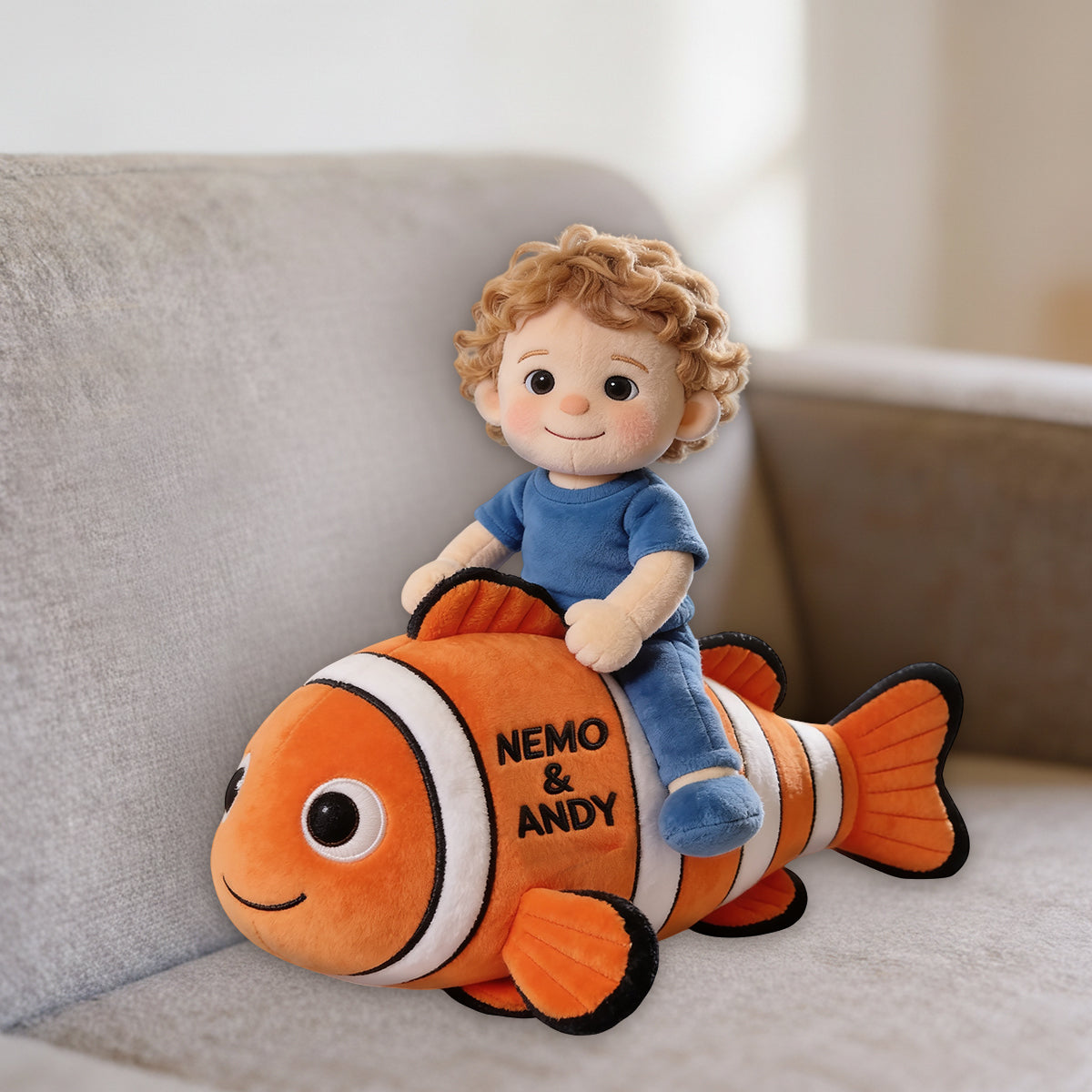 My Ocean Buddy - Personalized Fish Finding Premium Faux Fur Pillow