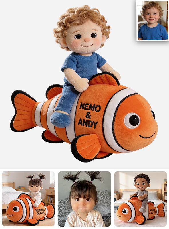 My Ocean Buddy - Personalized Fish Finding Premium Faux Fur Pillow