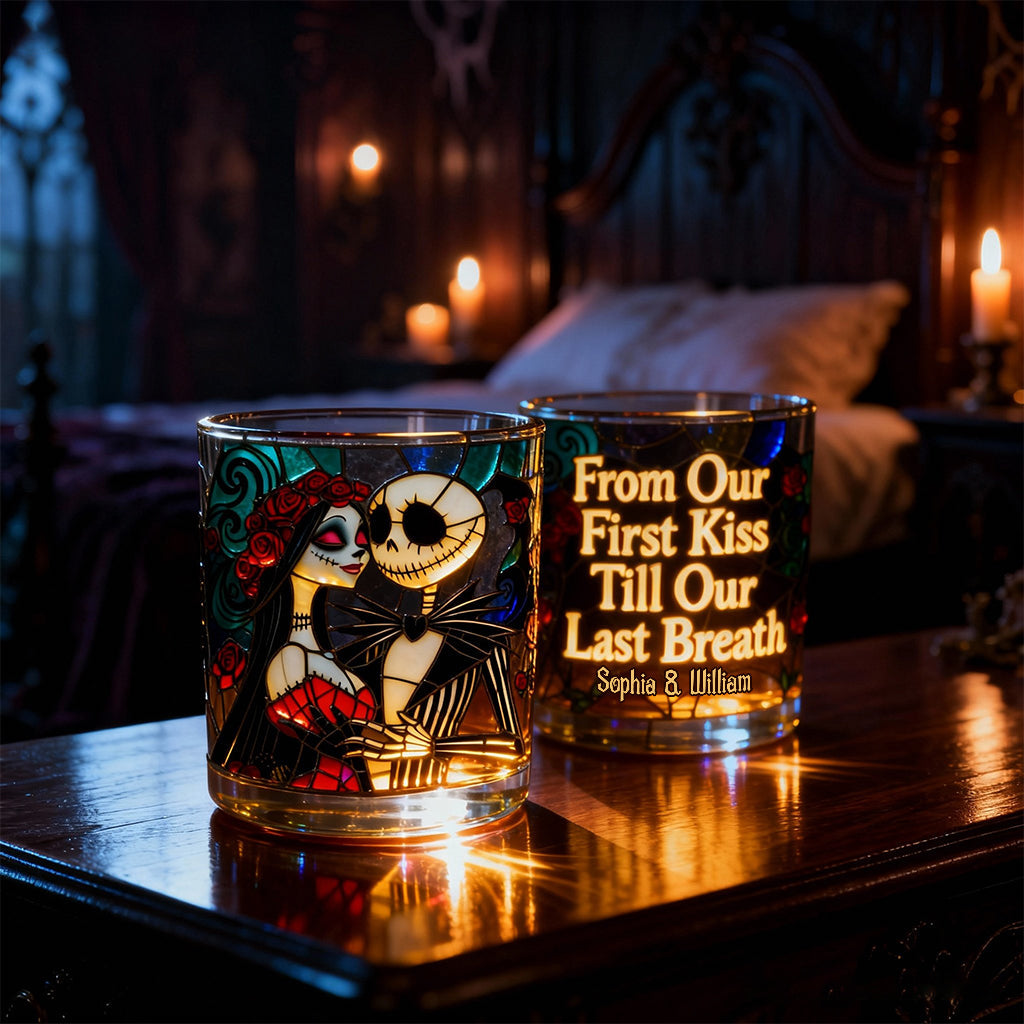 From Our First Kiss - Personalized Nightmare Whiskey Glass