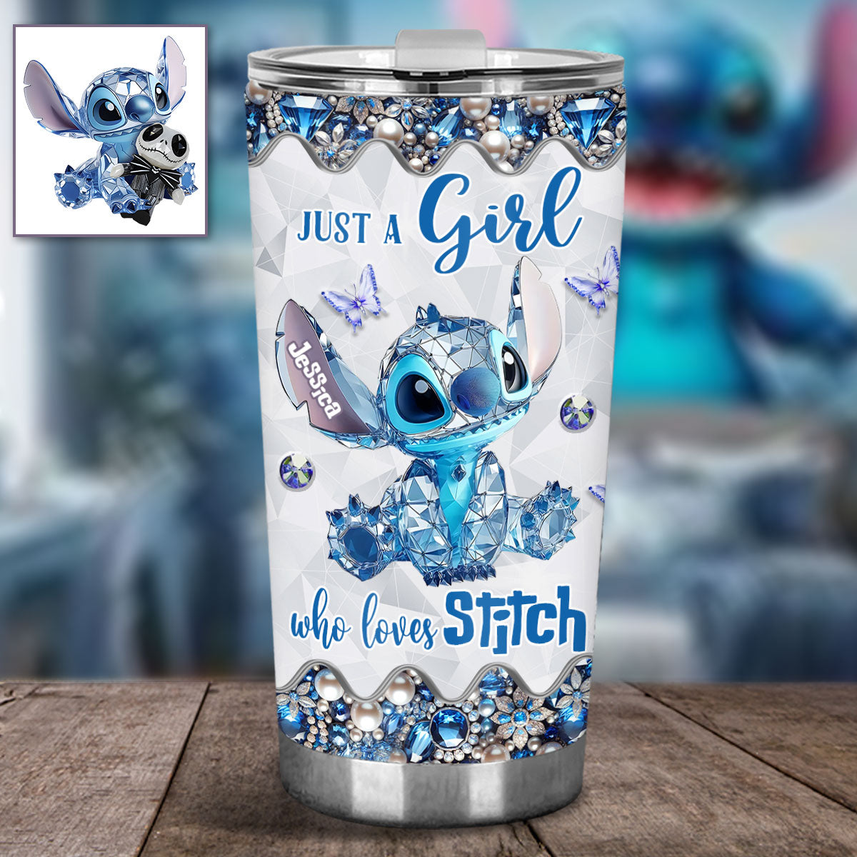 Blue Crystal Ohana - Personalized Ohana Tumbler