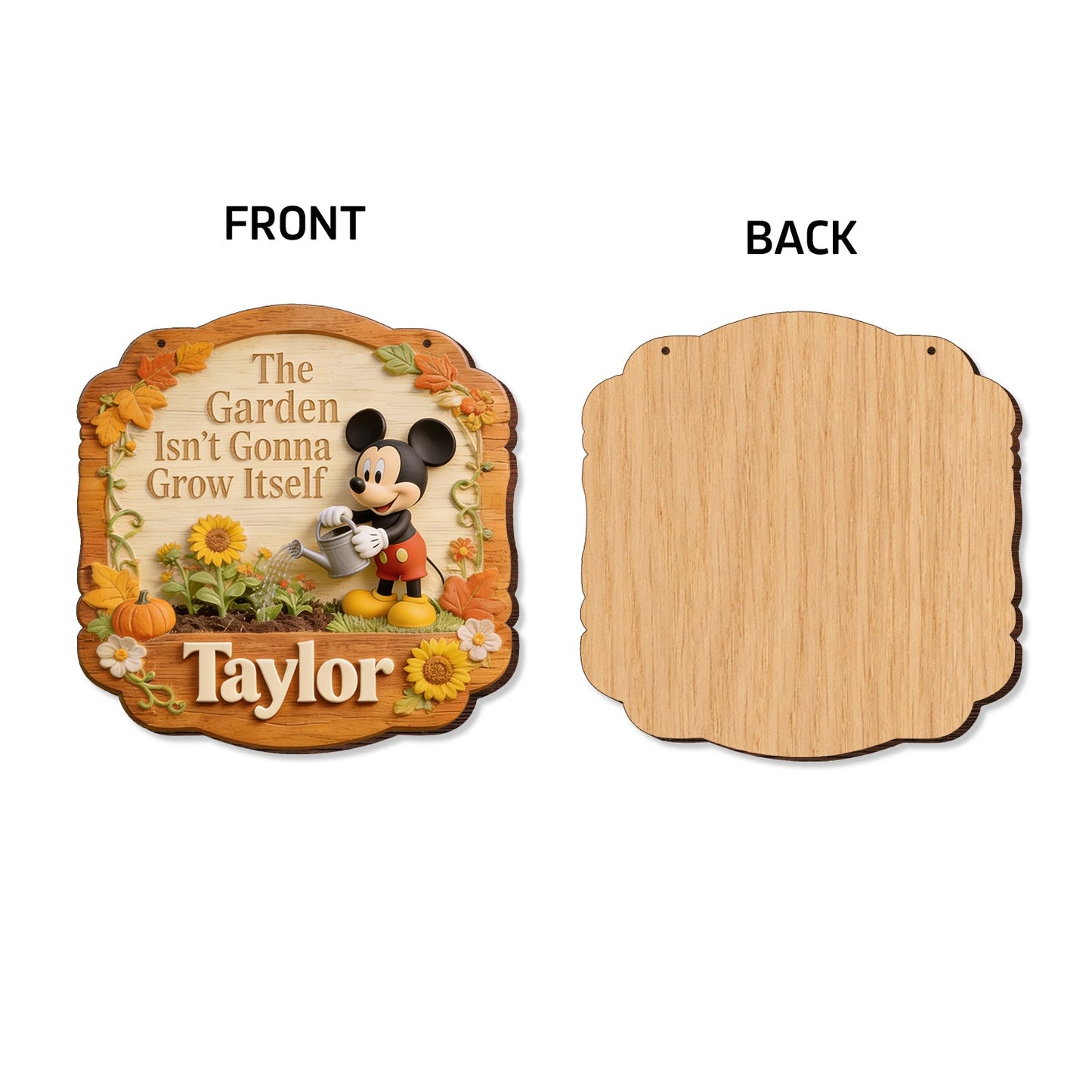 Magical Garden - Personalized Mouse Wood Sign With Stake