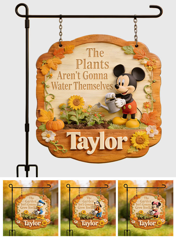 Magical Garden - Personalized Mouse Wood Sign With Stake