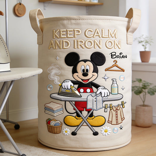 Keep Calm And Iron On - Personalized Mouse Storage Basket