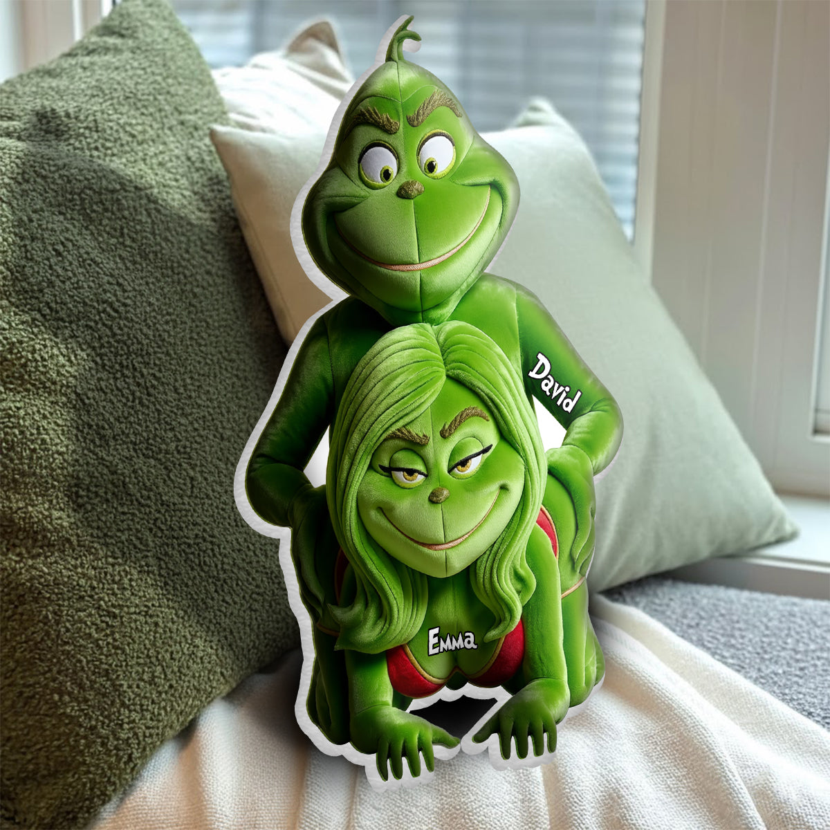 Funny Gift For Couple - Personalized Stole Christmas Faux Fur Shaped Pillow