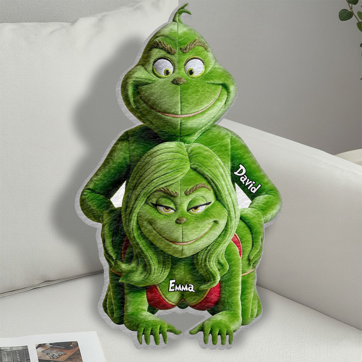 Funny Gift For Couple - Personalized Stole Christmas Faux Fur Shaped Pillow
