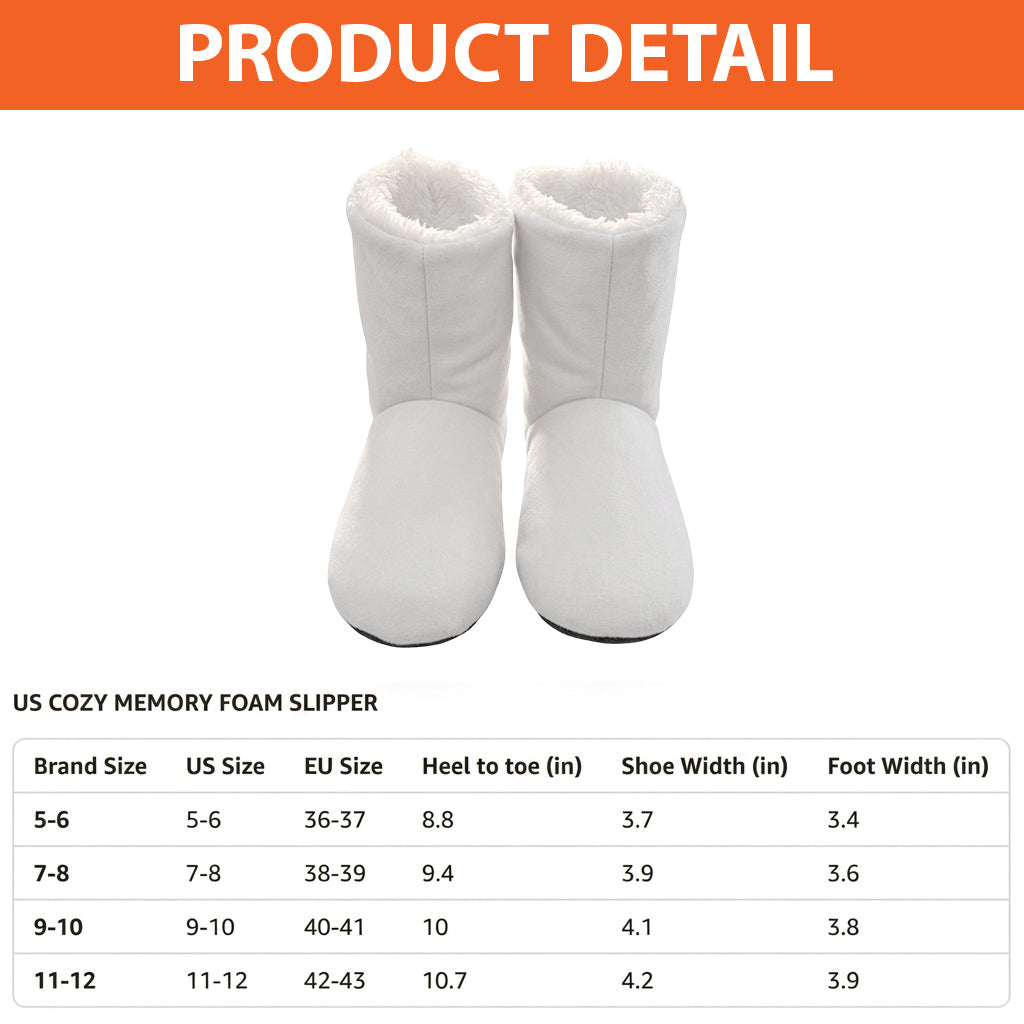 Merry Grinchmas Initial - Personalized Stole Christmas Faux Fur Boot Slippers