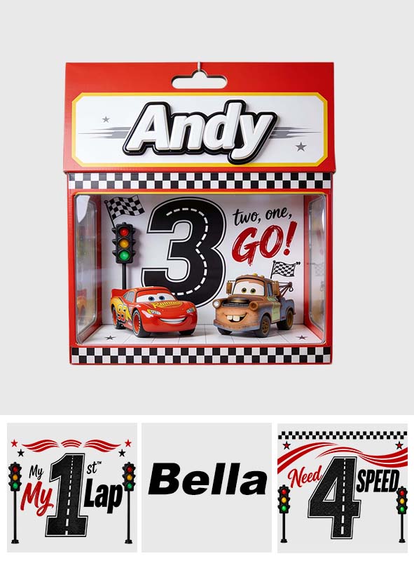 Kid's Birthday Gift, Custom Age Number - Personalized Racing Lover Acrylic Display Box
