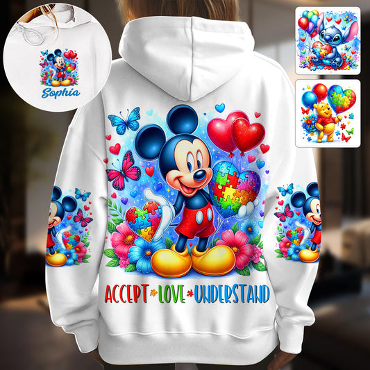 Accept Understand Love - Personalized Autism Awareness All Over Shirt
