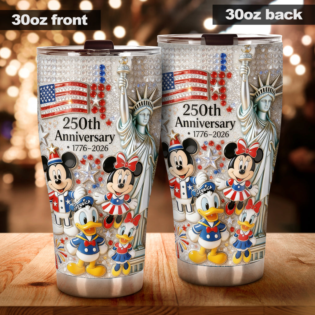 250th Anniversary, Cartoon Mouse - Personalized Mouse Tumbler