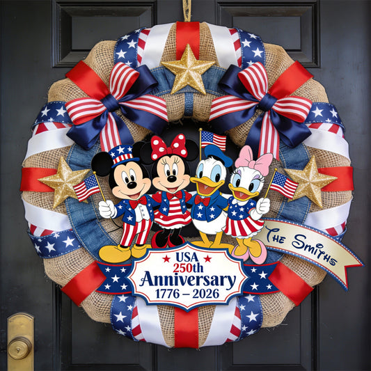 250th Anniversary - Personalized Mouse Custom Shaped Wood Sign
