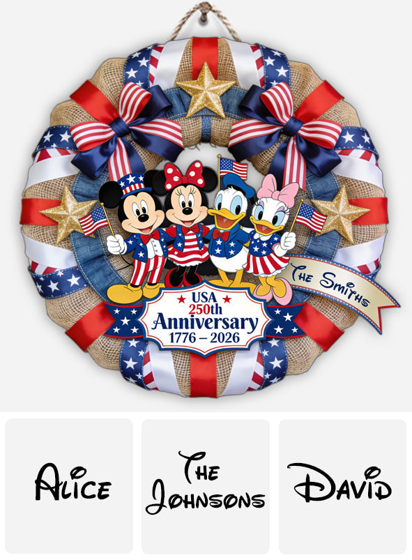 250th Anniversary - Personalized Mouse Custom Shaped Wood Sign