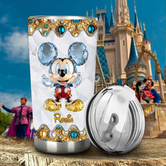 Pink And Blue Ohana - Personalized Ohana Tumbler