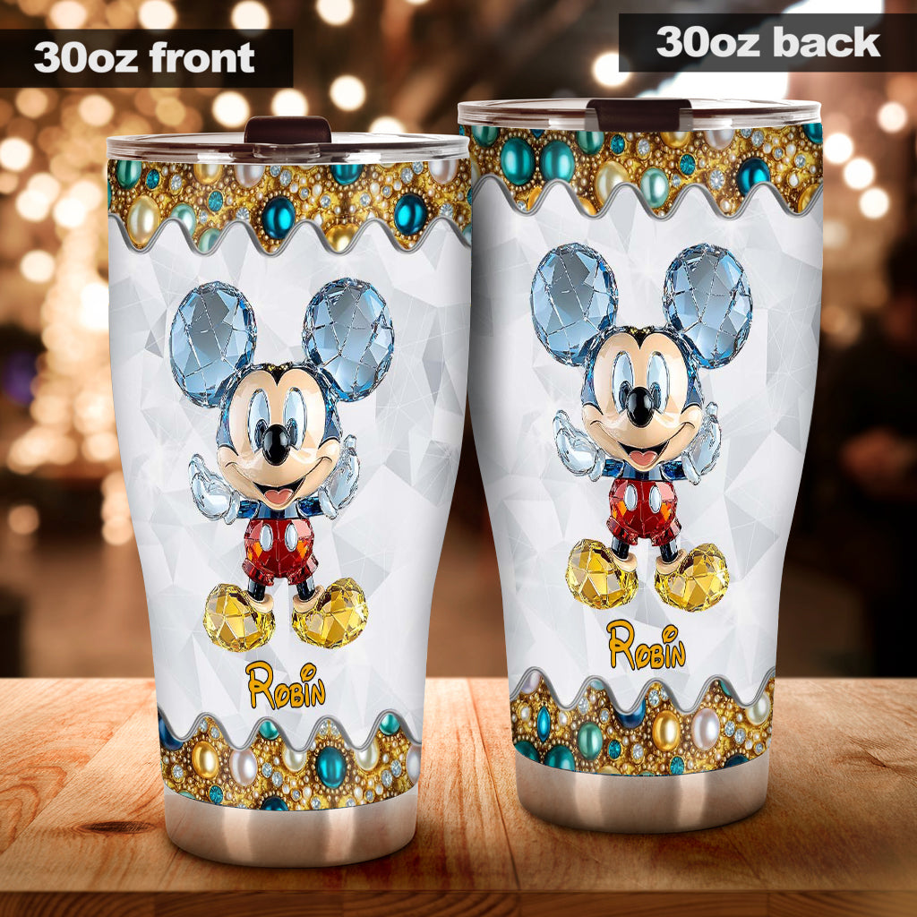 Pink And Blue Ohana - Personalized Ohana Tumbler