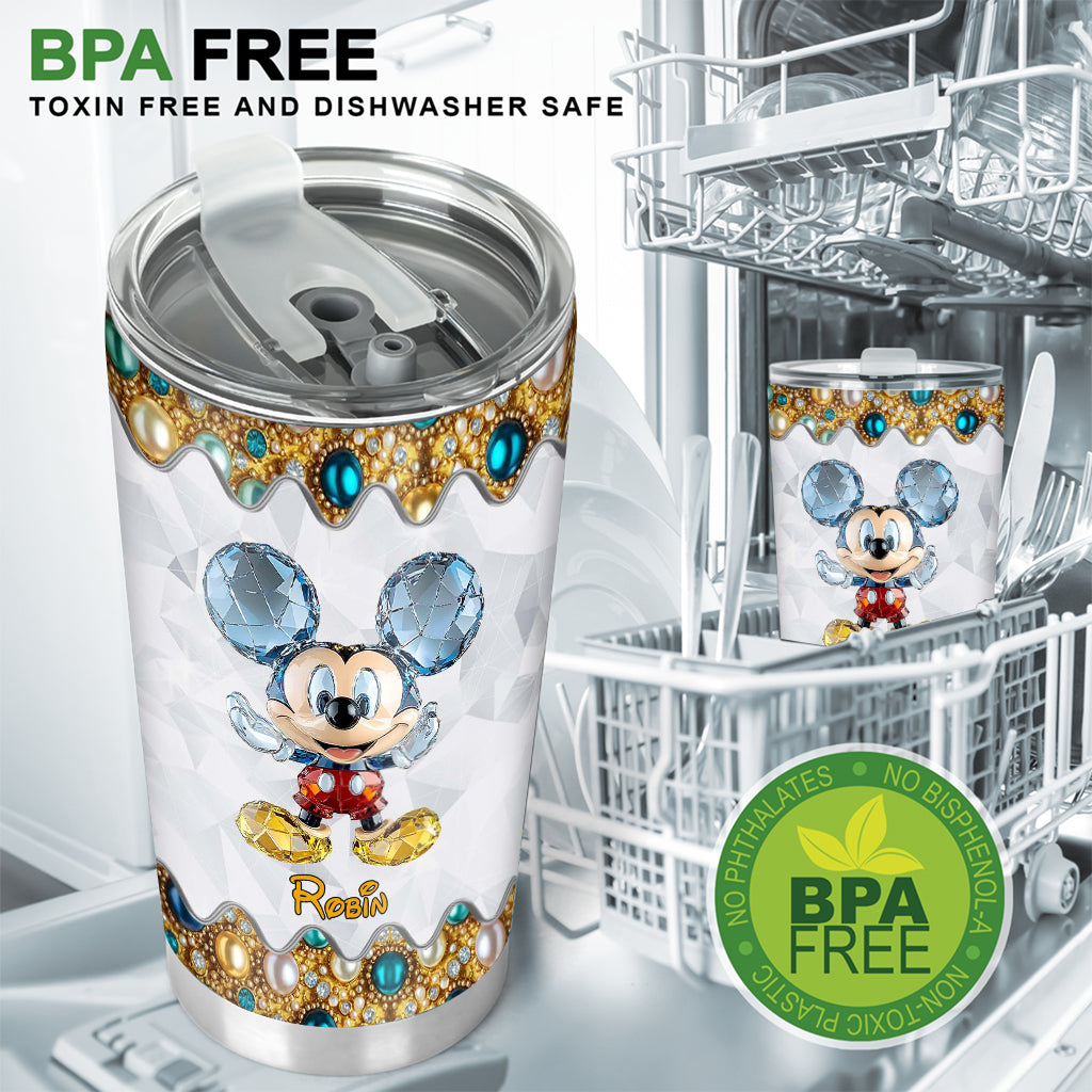 Pink And Blue Ohana - Personalized Ohana Tumbler
