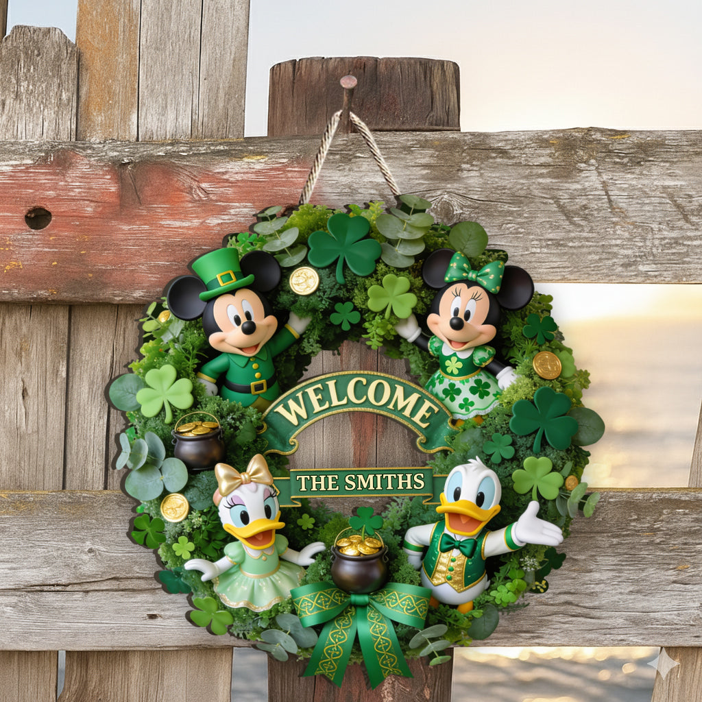 Lucky Friends - Personalized Mouse Custom Shaped Wood Sign