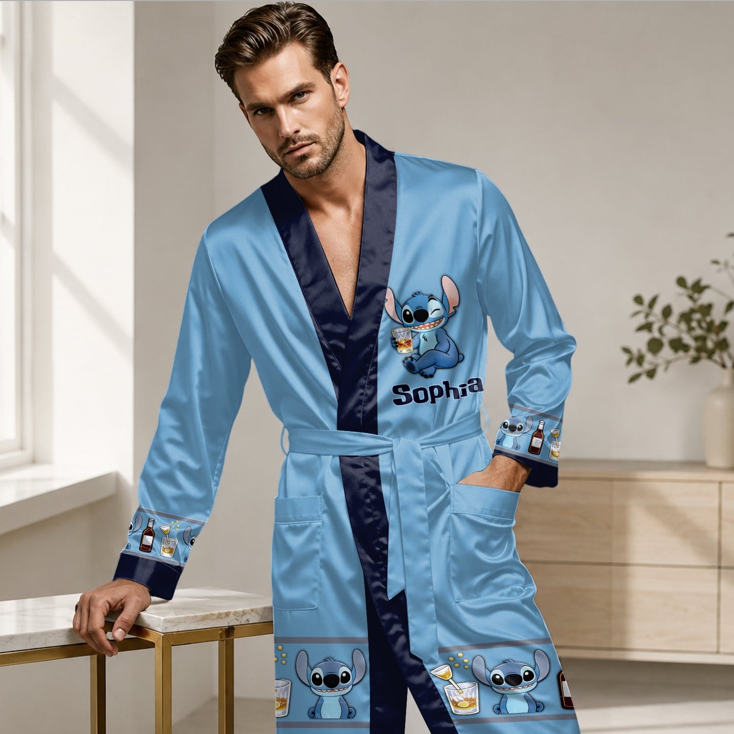 Too Cute To Sip Alone - Personalized Ohana Satin Robe