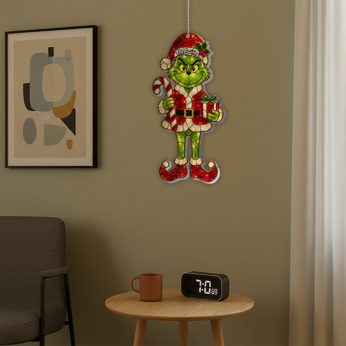 Merry Grinchmas - Personalized Stole Christmas LED Light Acrylic Sign
