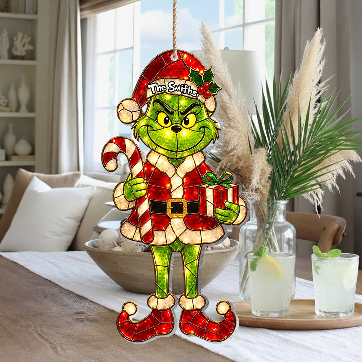 Merry Grinchmas - Personalized Stole Christmas LED Light Acrylic Sign