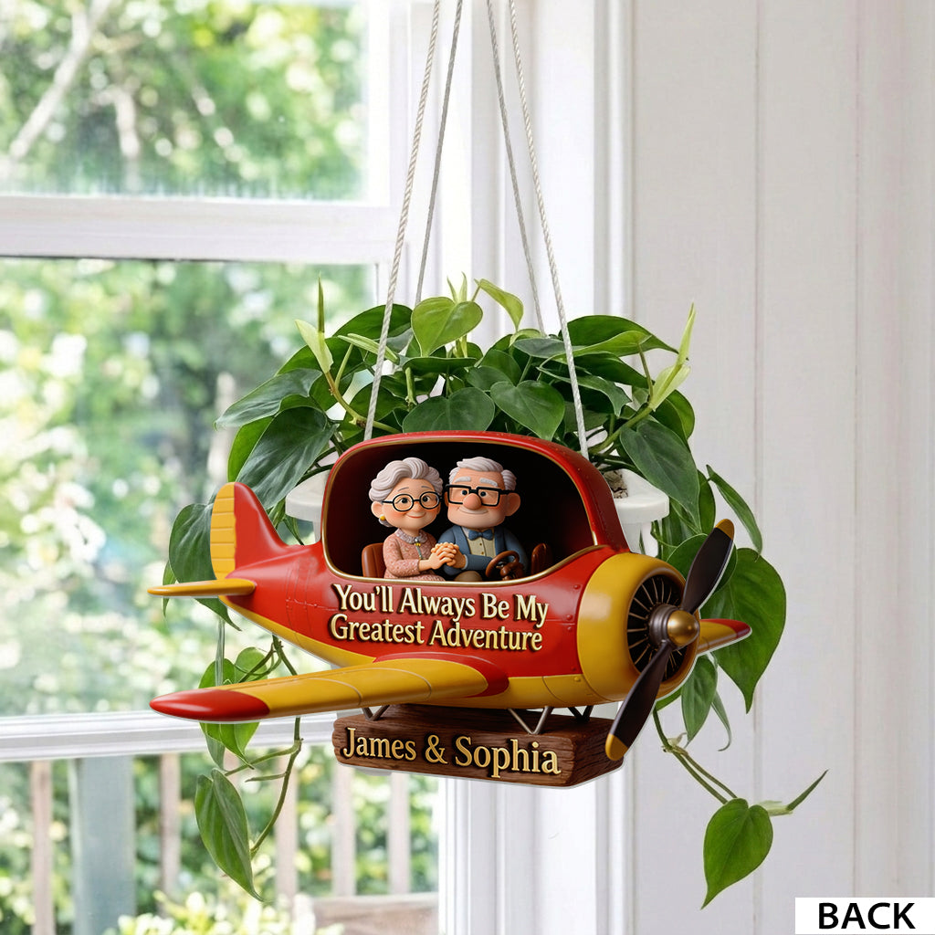 You Will Always Be My Greastest Adventure - Personalized Up Movie Couple Hanging Pot