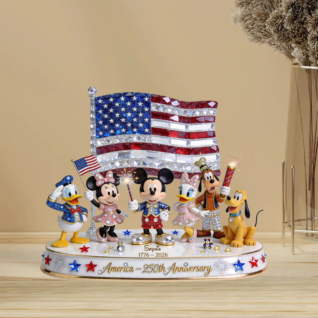 USA 250th Anniversary - Personalized Mouse Custom Shaped Acrylic Plaque