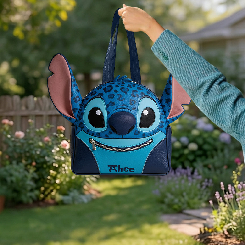 Blue Ailen - Personalized Ohana Custom Shape Tote Bag