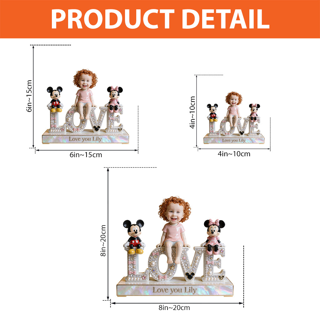 Cartoon Mouse Lovers, Cartoon Mouse Fans Gift - Personalized Kid Custom Shaped Acrylic Plaque