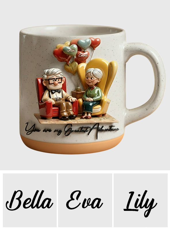 You Are My Greatest Adventure - Personalized Mouse Printed Pottery Mug