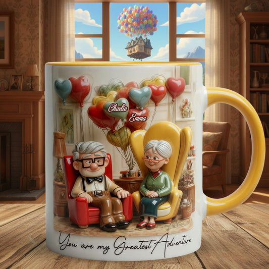 You Are My Greatest Adventure - Personalized Couple Accent Mug & Coaster