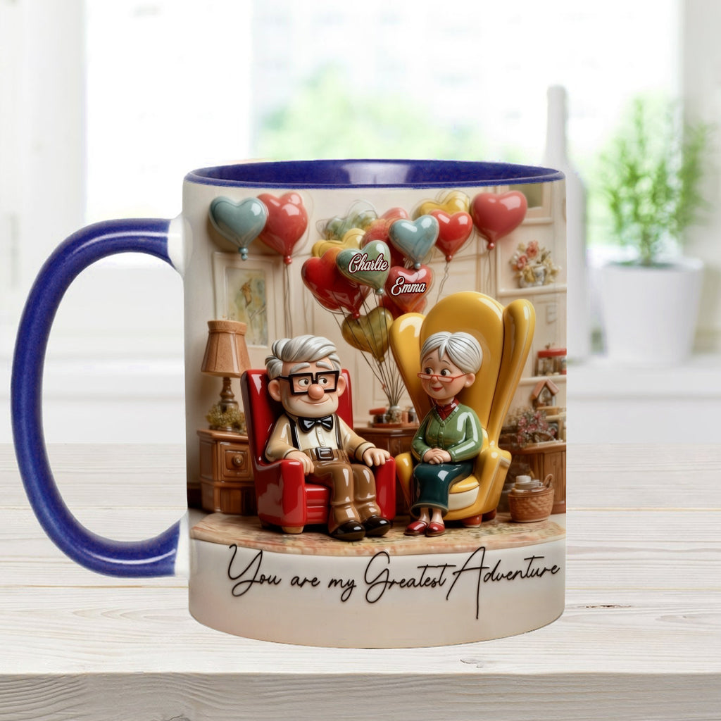You Are My Greatest Adventure - Personalized Couple Accent Mug & Coaster