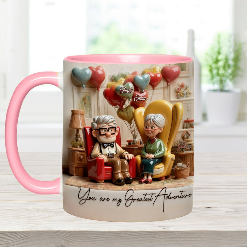 You Are My Greatest Adventure - Personalized Couple Accent Mug & Coaster