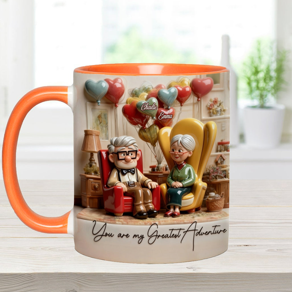 You Are My Greatest Adventure - Personalized Couple Accent Mug & Coaster