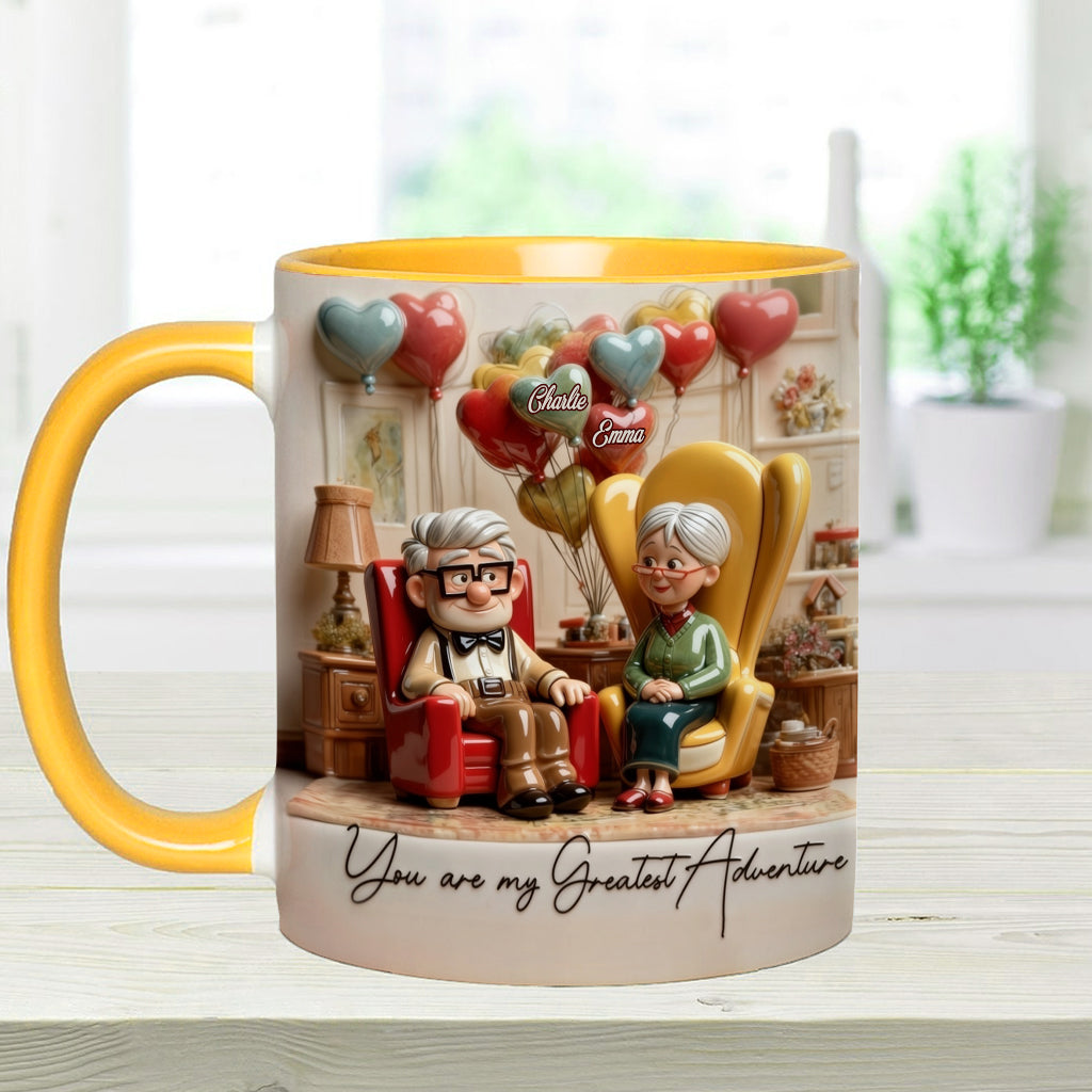 You Are My Greatest Adventure - Personalized Couple Accent Mug & Coaster