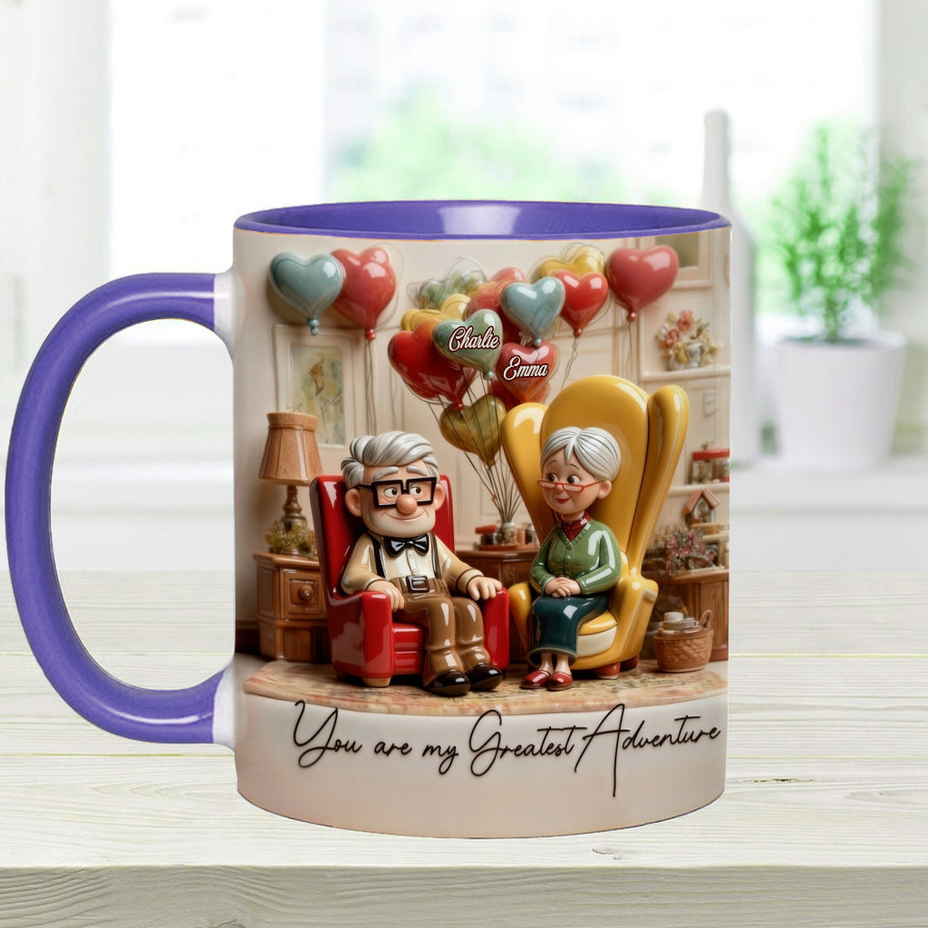 You Are My Greatest Adventure - Personalized Couple Accent Mug & Coaster