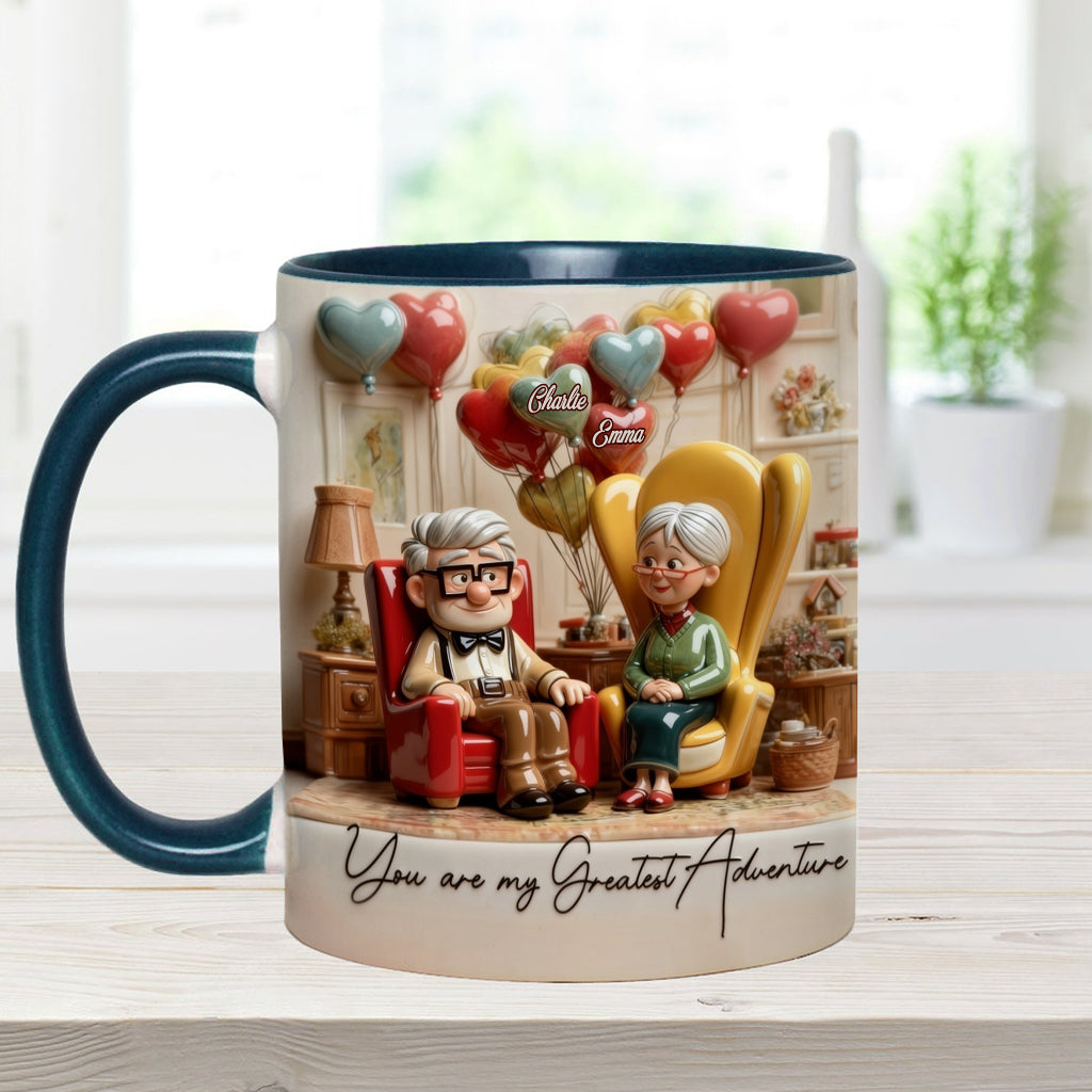You Are My Greatest Adventure - Personalized Couple Accent Mug & Coaster