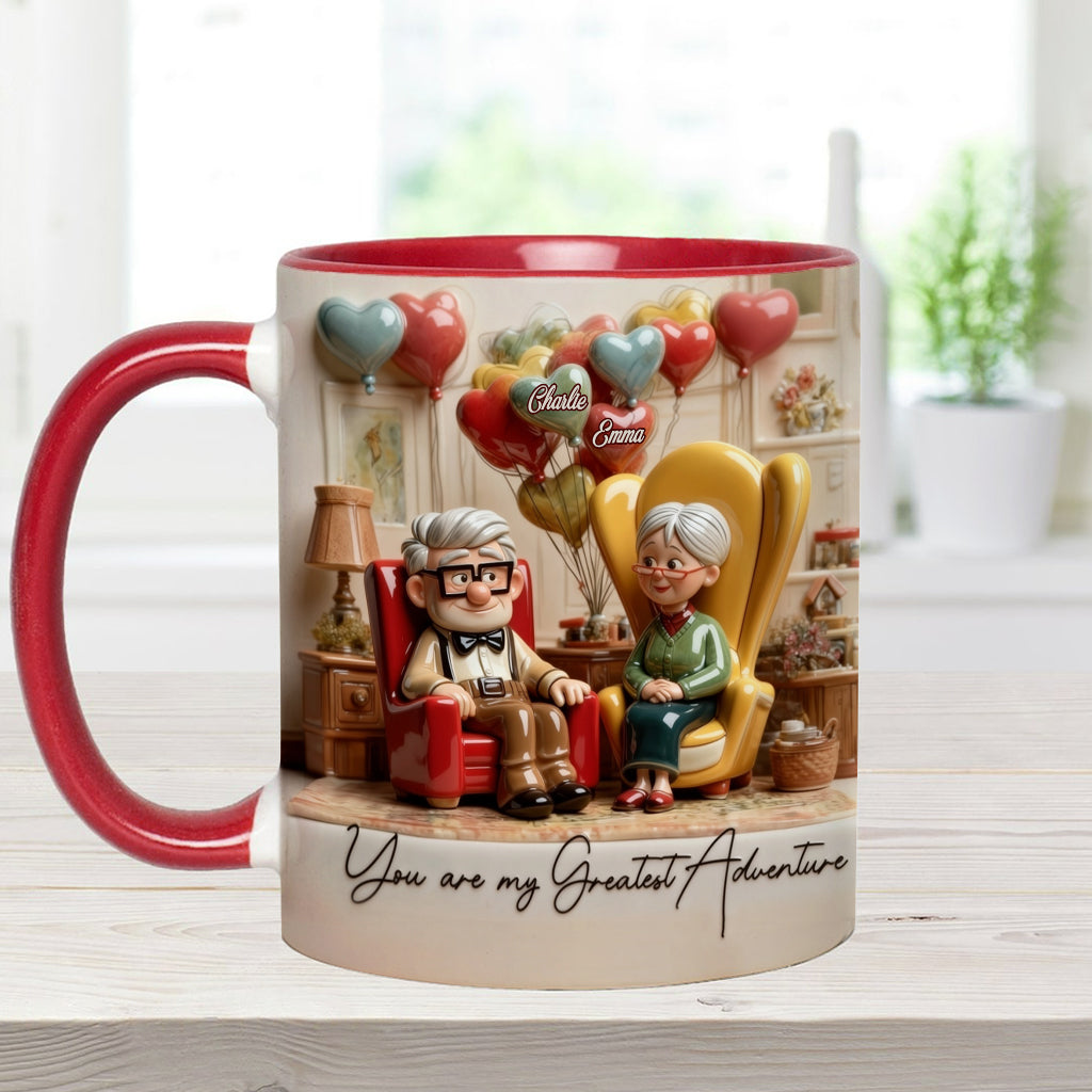 You Are My Greatest Adventure - Personalized Couple Accent Mug & Coaster