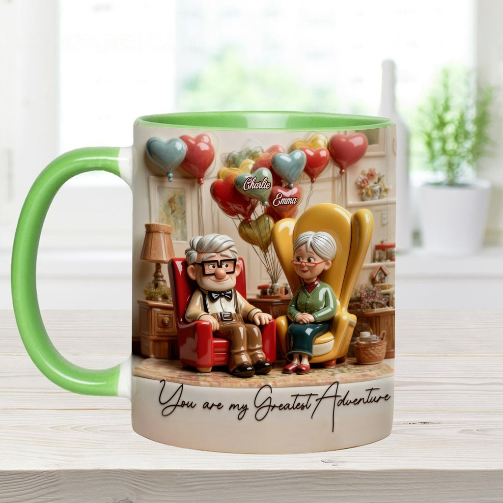 You Are My Greatest Adventure - Personalized Couple Accent Mug & Coaster